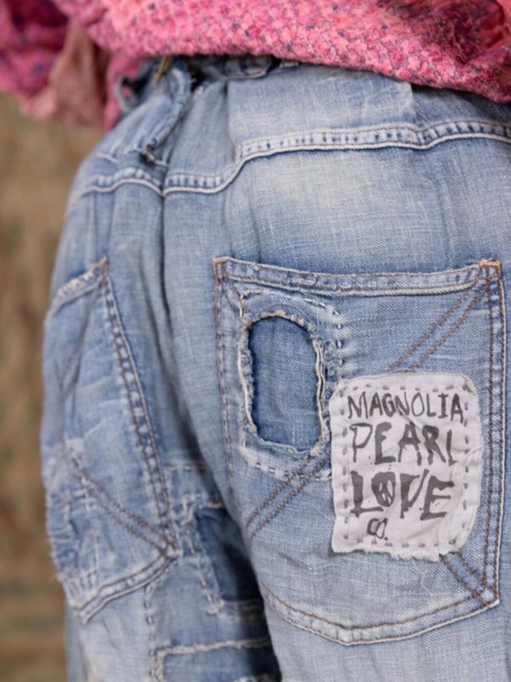 Magnolia Pearl Embroidered Lace Miner Denims - Picture 4 of 11